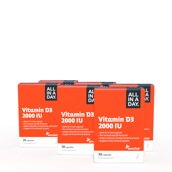 6x Vitamin D3 2000 IU - Familienpackung