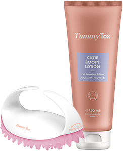 Cutie Booty Lotion + GRATIS Anti-Cellulite-Massagebürste