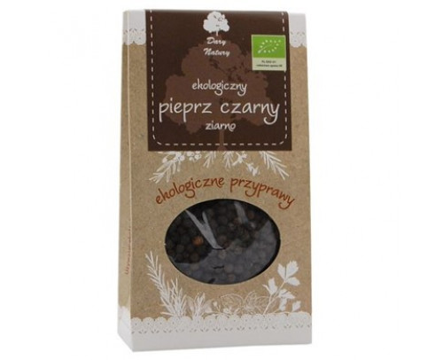 Pieprz czarny ziarno bio 50 g - DARY NATURY Pieprz czarny ziarno bio 50 g - DARY NATURY